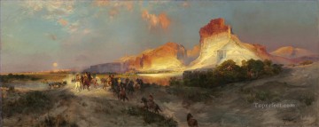 Tomás Morán Painting - Acantilados de Green River Wyoming paisaje Thomas Moran